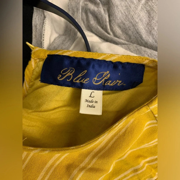 Blue Rain Yellow Stripped Dress - Picture 2 of 10
